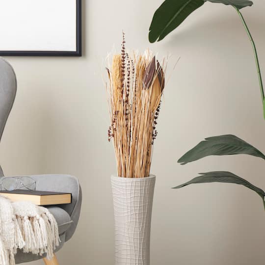 Brown Dried Large Leaf Plant & Branch Bundle
